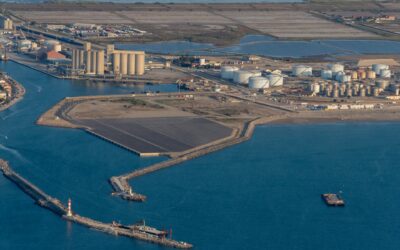 Floating wind turbines in the port of Port-La Nouvelle